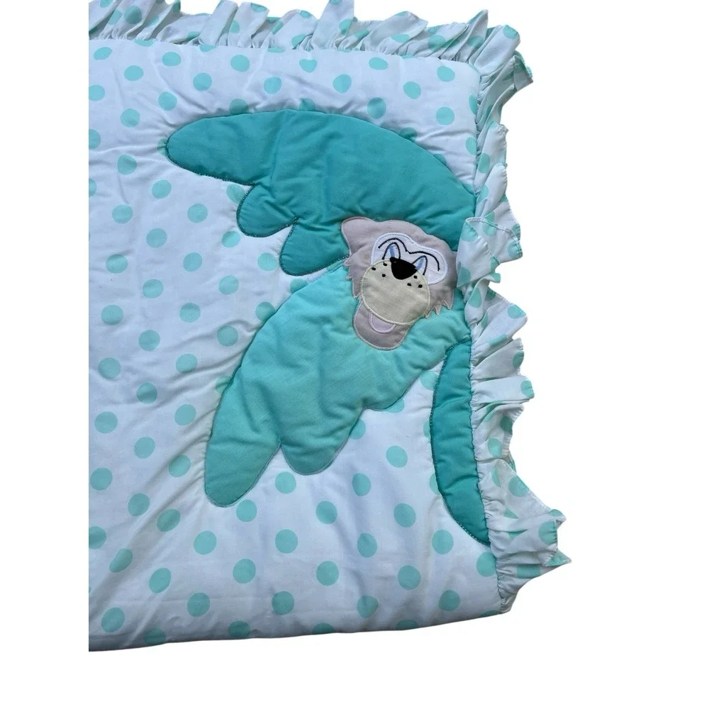 Baby Comforter and Wall Hanging Jungle Animals‎ Blue Green
